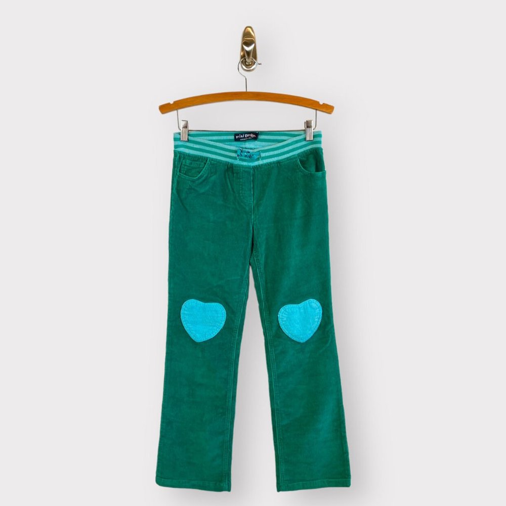 Mini Boden Heart Patch Corduroy Pants